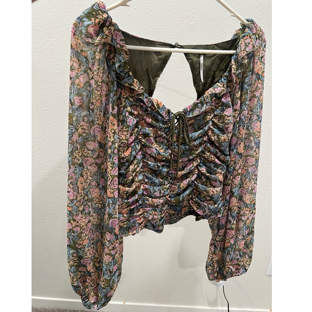 Free People Multicolor Floral Blouse